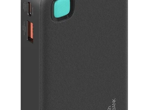 USAMS power bank CD225 με καλώδιο Lightning, 2x θύρες εξόδου, 10000mAh, 20W, μαύρο