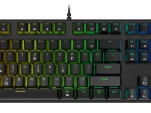 POWERTECH gaming μηχανικό πληκτρολόγιο PT-1254, ενσύρματο, RGB, μαύρο