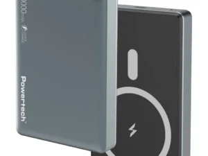 POWERTECH power bank PT-1377, 10000mah, magnetic wireless, 20W, γκρι