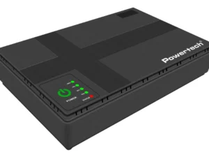 POWERTECH mini DC UPS PT-1434, 18W, 10400mAh, 3x DC, USB/LAN/POE, μαύρο