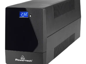 POWERTECH UPS Line Interactive PT-1800LCD με οθόνη, 1800VA, 1080W, 4x Schuko, 2x RJ45/RJ11, USB Type B