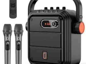 JYX φορητό ηχείο 65BT με 2x μικρόφωνα & ασύρματο χειριστήριο, 30W, 4400mah, μαύρο