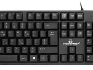 POWERTECH set ποντίκι & πληκτρολόγιο PT-1075, ενσύρματο, 1000DPI, μαύρο