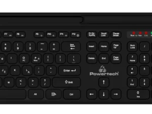 POWERTECH set ποντίκι & πληκτρολόγιο PT-1154, 2.4GHz & Bluetooth, μαύρο