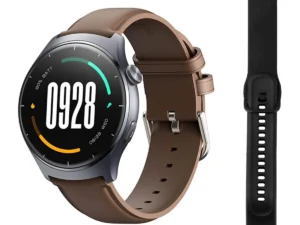 MIBRO smartwatch Lite 3 με 2x λουράκια, heart rate, 1.3" AMOLED, 2 ATM, γκρι/καφέ
