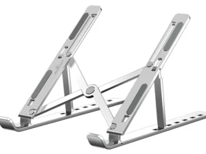 POWERTECH μεταλλική βάση laptop PT-1160, έως 18", foldable, ασημί